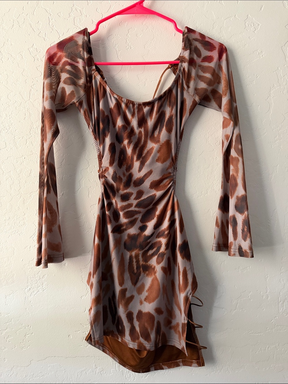 Animal print mini dress